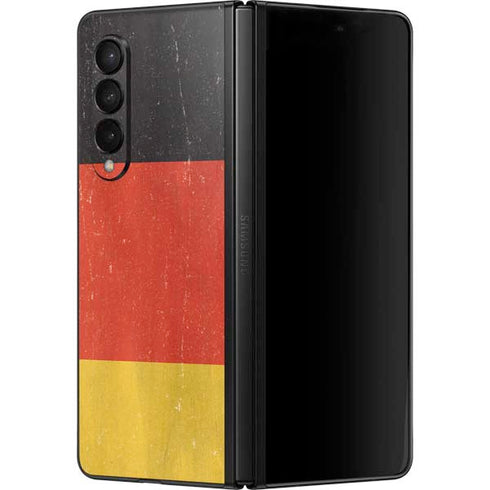 German Flag Distressed Galaxy Z Fold3 5G Skin