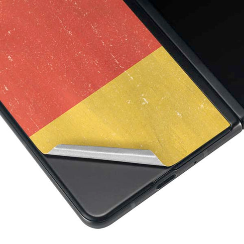 German Flag Distressed Galaxy Z Fold3 5G Skin