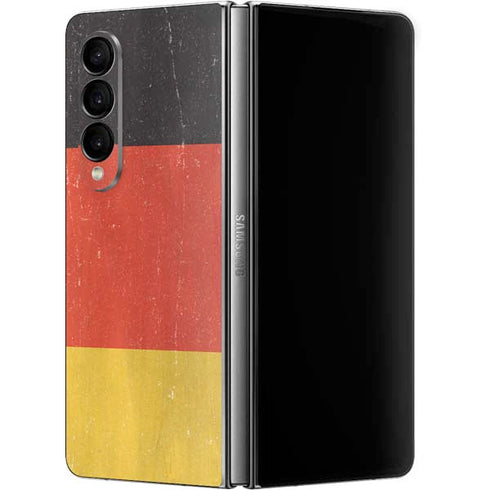German Flag Distressed Galaxy Z Fold4 5G Skin