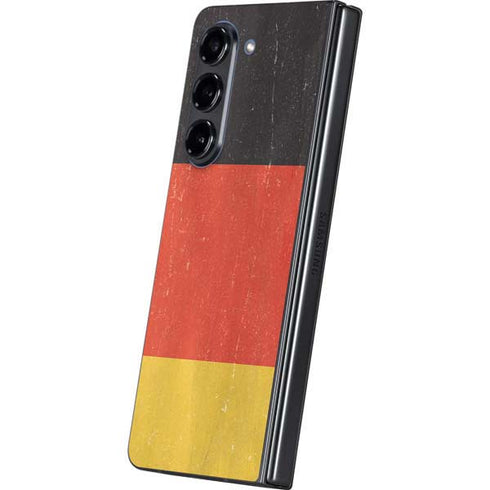 German Flag Distressed Galaxy Z Fold5 5G Skin