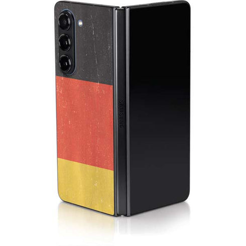 German Flag Distressed Galaxy Z Fold5 5G Skin