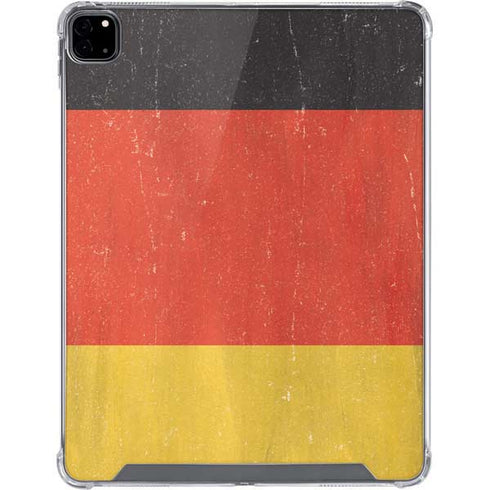 German Flag Distressed iPad Pro 12.9in (2020) Clear Case