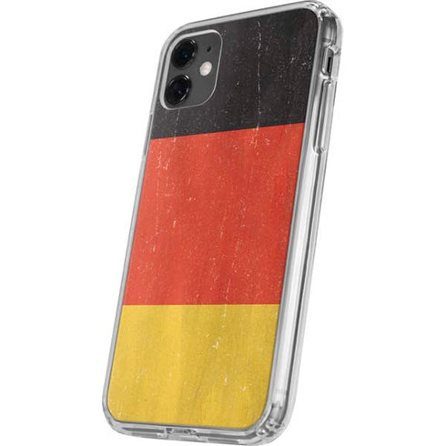 German Flag Distressed iPhone 11 Clear Case