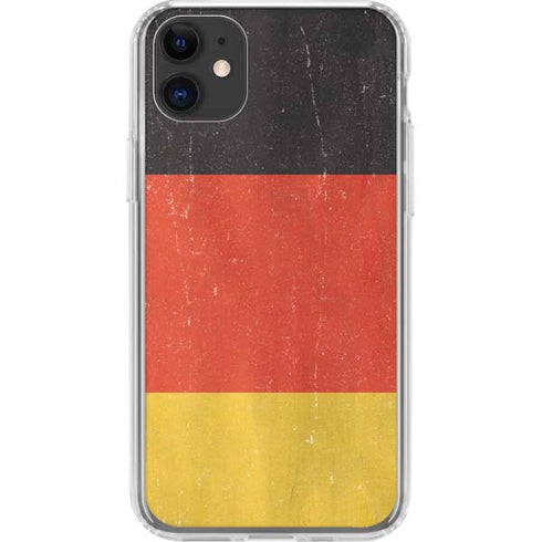 German Flag Distressed iPhone 11 Clear Case