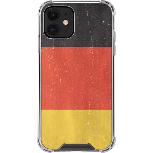 German Flag Distressed iPhone 12 Clear Case