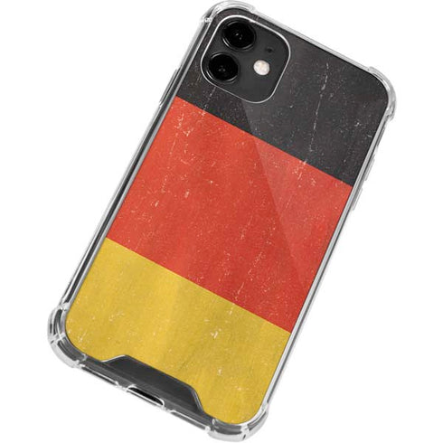 German Flag Distressed iPhone 12 Clear Case