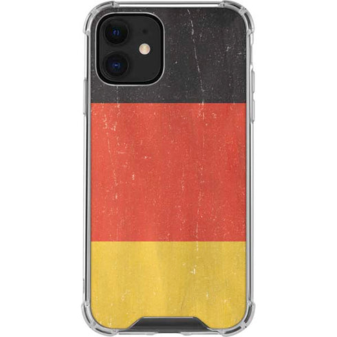 German Flag Distressed iPhone 12 Mini Clear Case