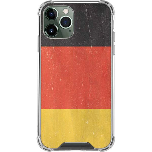German Flag Distressed iPhone 12 Pro Clear Case