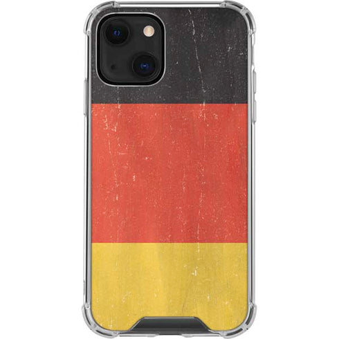 German Flag Distressed iPhone 13 Clear Case