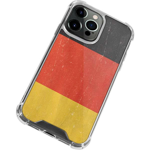 German Flag Distressed iPhone 13 Pro Clear Case