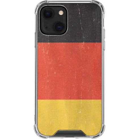 German Flag Distressed iPhone 14 Clear Case
