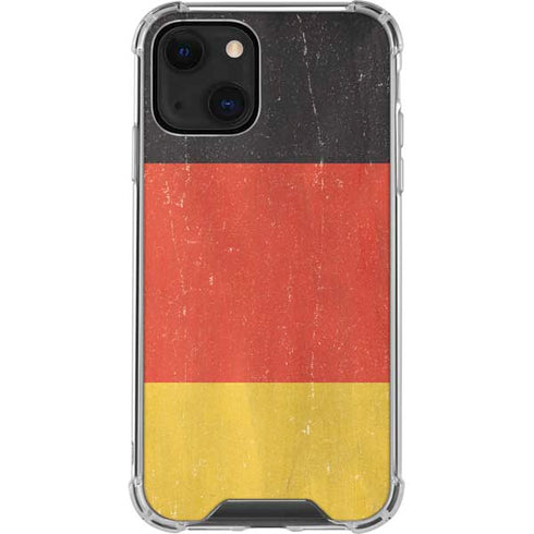 German Flag Distressed iPhone 14 Plus Clear Case