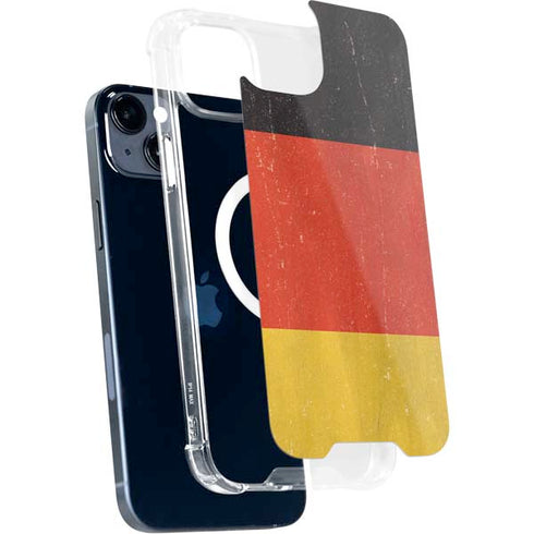 German Flag Distressed iPhone 15 Plus MagSafe Case