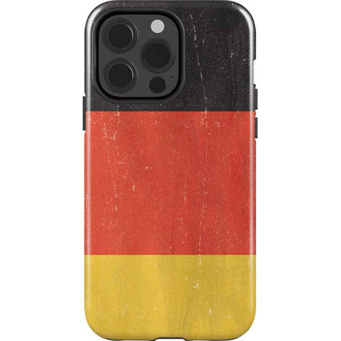 German Flag Distressed iPhone 15 Pro Impact Case