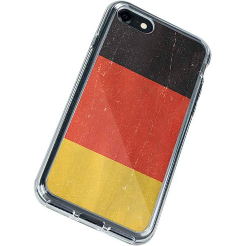 German Flag Distressed iPhone SE (2nd & 3rd Gen) Clear Case
