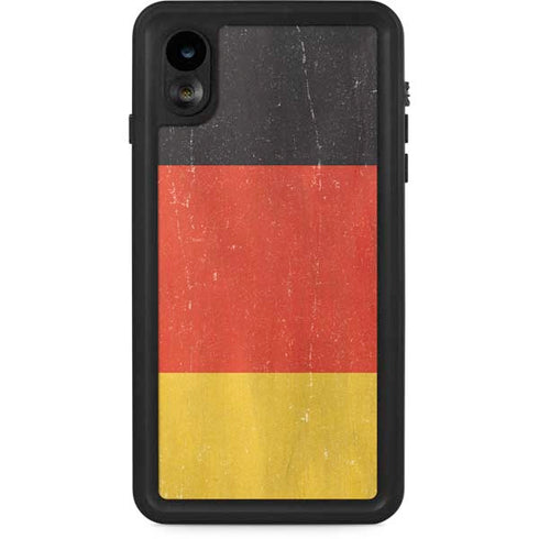 German Flag Distressed iPhone XR Waterproof Case