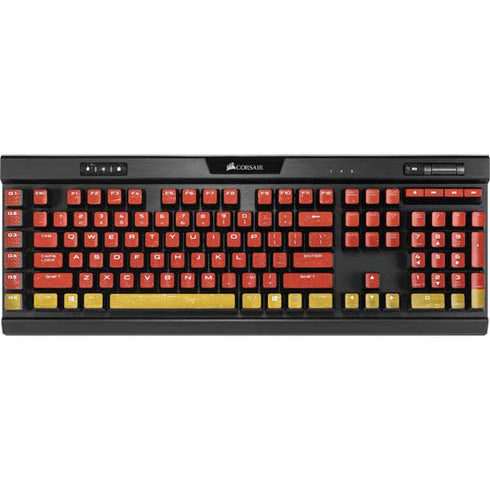 German Flag Distressed K95 RGB PLATINUM Mechanical Gaming Keyboard Skin