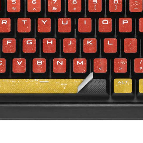 German Flag Distressed K95 RGB PLATINUM Mechanical Gaming Keyboard Skin