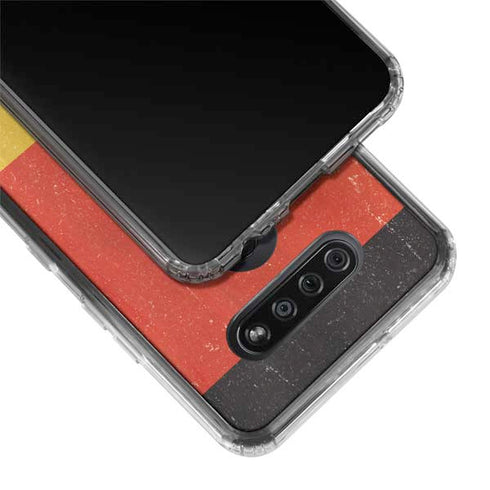 German Flag Distressed LG K51/Q51 Clear Case
