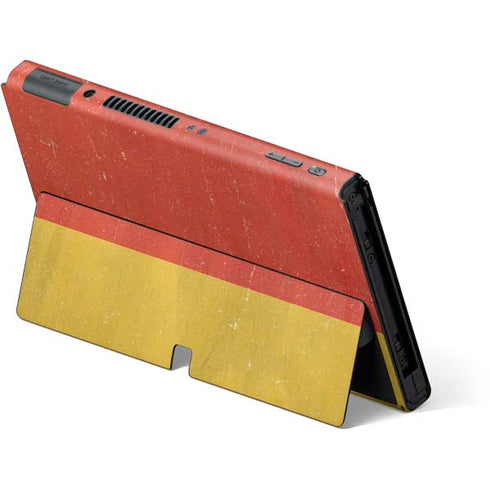German Flag Distressed Nintendo Switch OLED (2021) Skin