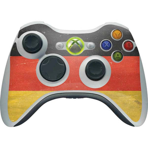 German Flag Distressed Xbox 360 Wireless Controller Skin