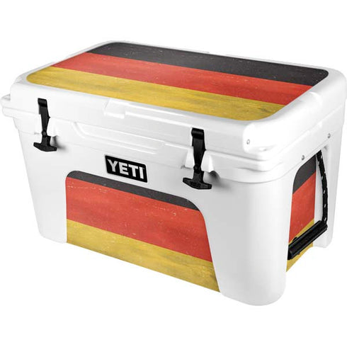 German Flag Distressed YETI Tundra 45 Hard Cooler Skin