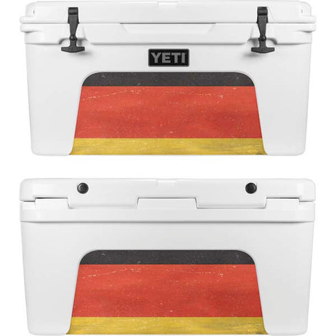 German Flag Distressed YETI Tundra 65 Hard Cooler Skin