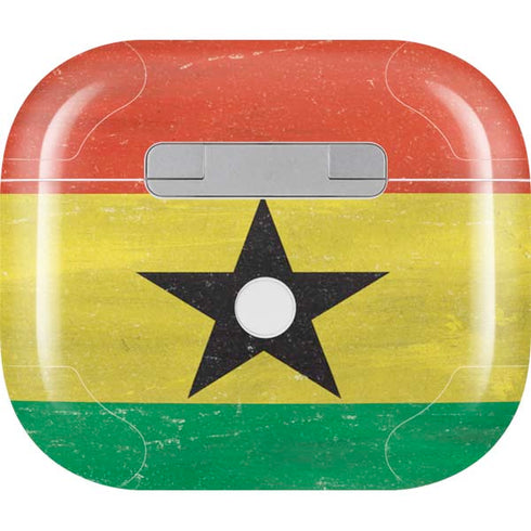 Ghana Flag Distressed Apple AirPods (3rd Gen 2021) Skin