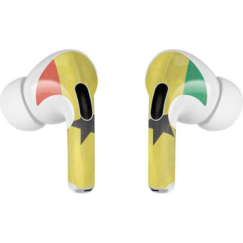Ghana Flag Distressed Apple AirPods Pro Skin