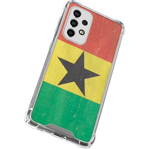 Ghana Flag Distressed Galaxy A33 5G Clear Case