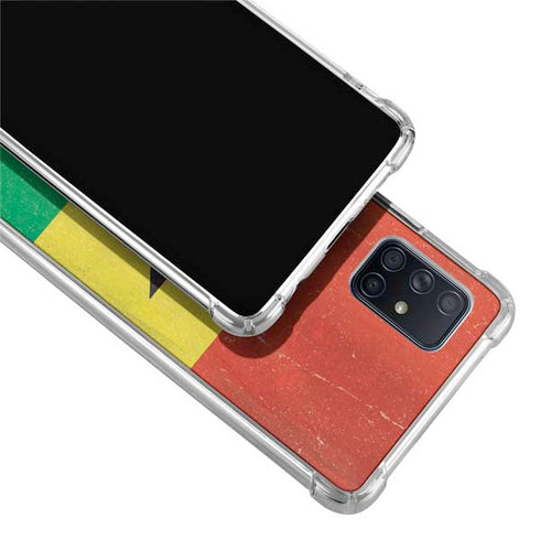 Ghana Flag Distressed Galaxy A51 5G Clear Case