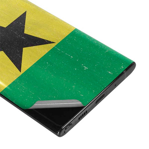 Ghana Flag Distressed Galaxy Note 10 Skin