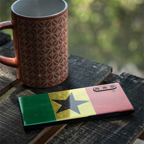 Ghana Flag Distressed Galaxy Note 10 Skin