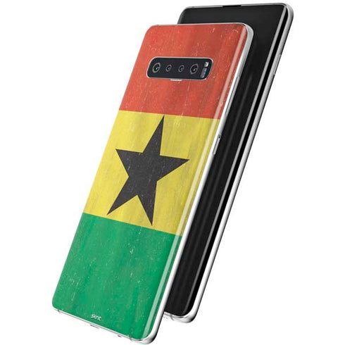 Ghana Flag Distressed Galaxy S10 Plus Skin