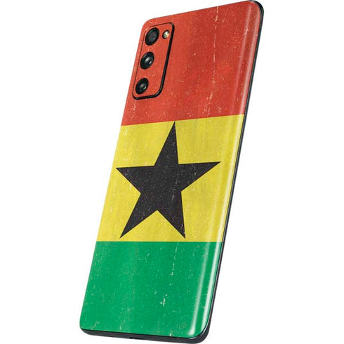 Ghana Flag Distressed Galaxy S20 Fan Edition Skin