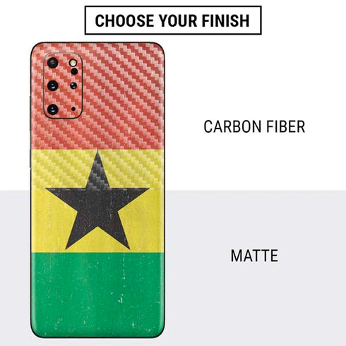 Ghana Flag Distressed Galaxy S20 Plus Skin