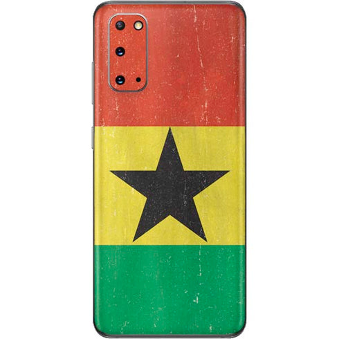 Ghana Flag Distressed Galaxy S20 Skin
