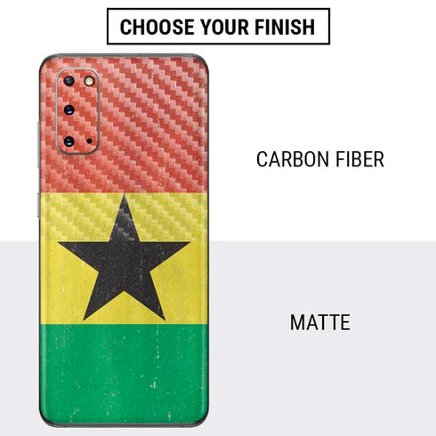 Ghana Flag Distressed Galaxy S20 Skin