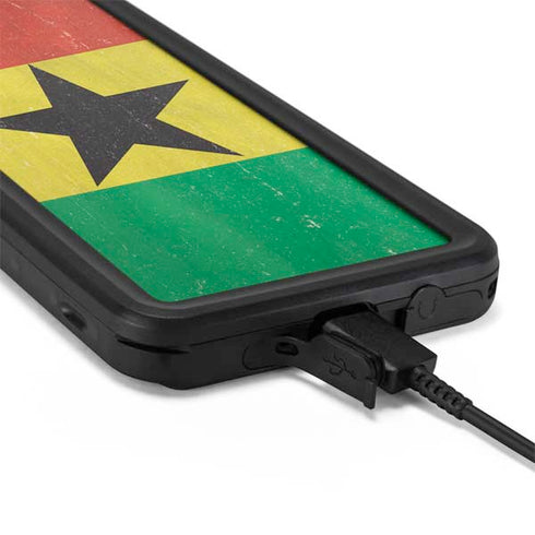 Ghana Flag Distressed Galaxy S20 Waterproof Case