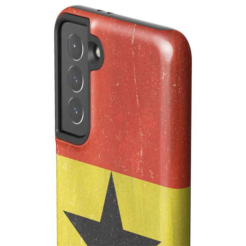 Ghana Flag Distressed Galaxy S21 5G Pro Case