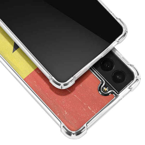 Ghana Flag Distressed Galaxy S21 FE Clear Case