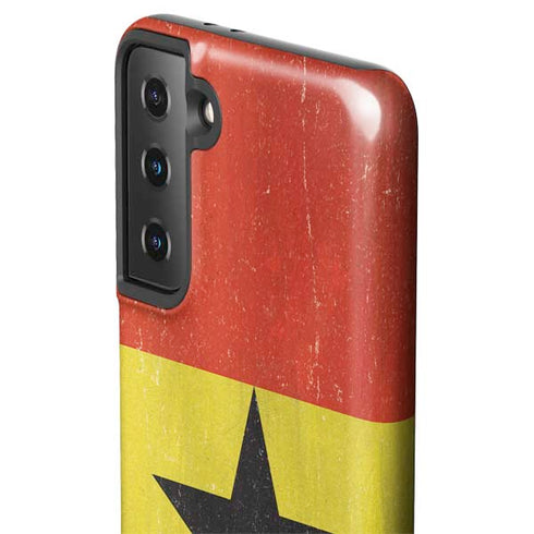 Ghana Flag Distressed Galaxy S21 Plus 5G Pro Case