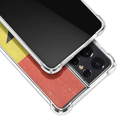 Ghana Flag Distressed Galaxy S21 Ultra 5G Clear Case