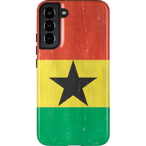 Ghana Flag Distressed Galaxy S22 Plus Pro Case