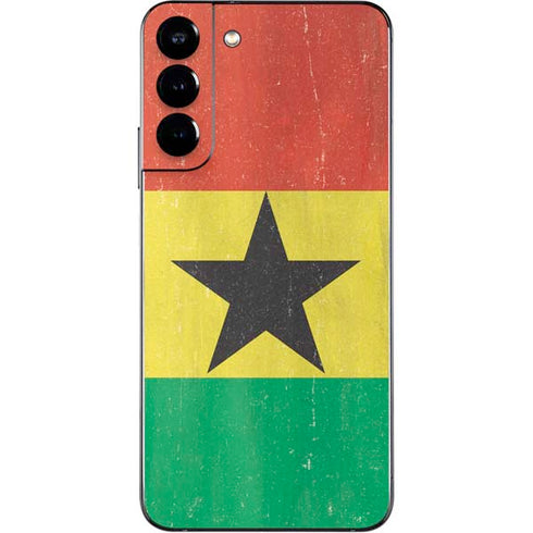 Ghana Flag Distressed Galaxy S22 Plus Skin