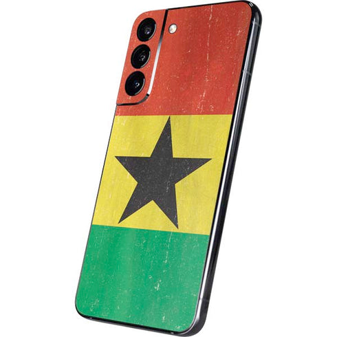 Ghana Flag Distressed Galaxy S22 Plus Skin