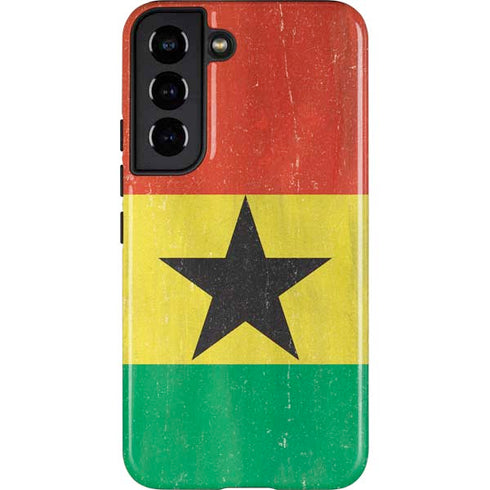 Ghana Flag Distressed Galaxy S22 Pro Case