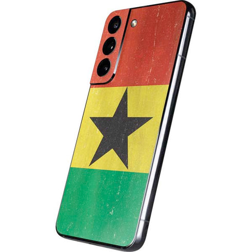 Ghana Flag Distressed Galaxy S22 Skin