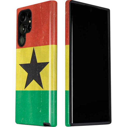 Ghana Flag Distressed Galaxy S22 Ultra Pro Case