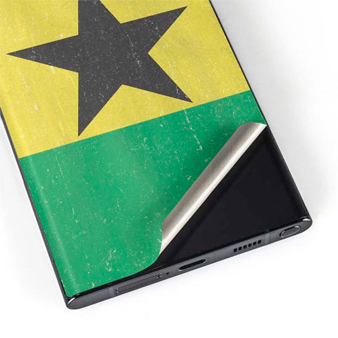 Ghana Flag Distressed Galaxy S22 Ultra Skin